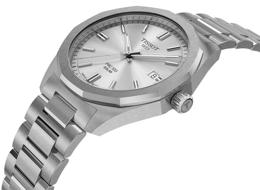 Tissot PRC 100 Solar Quartz Watch 39mm with Silver Dial (1)