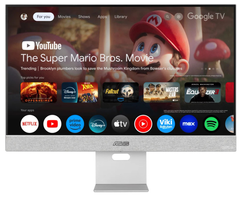 ASUS ZenScreen MS27UC Smart Monitor 27-Inch 4K UHD with Built-In Speakers and Google TV