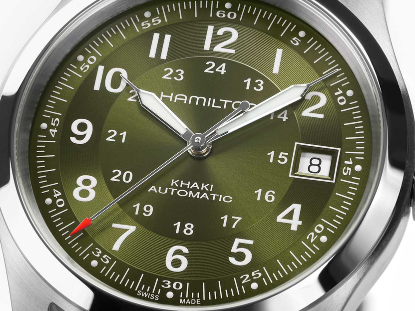 Hamilton Khaki Field Auto Watch 38mm with Green Sunray Dial