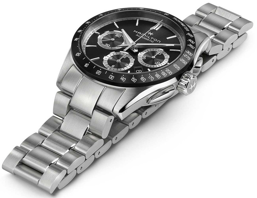 Hamilton Jazzmaster Performer Auto Chronograph Black Dial SS Watch, 42mm