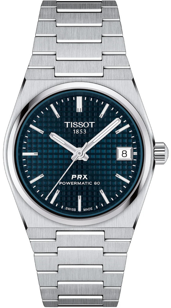 Tissot PRX Powermatic 80 35mm Watch with Blue Dial and SS Bracelet
