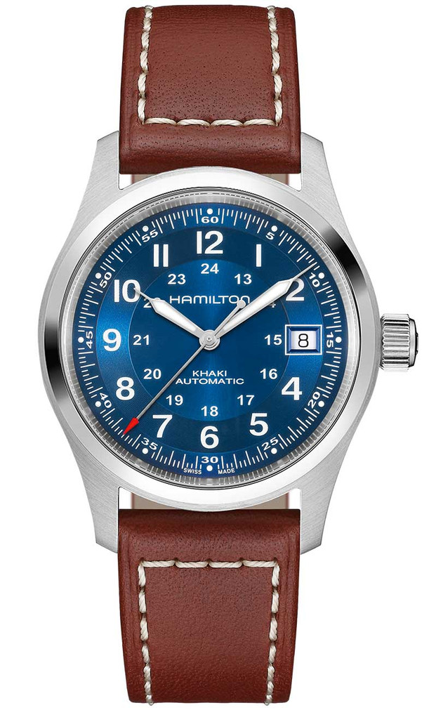 Hamilton Khaki Field Auto Watch 38mm with Blue Sunray Dial