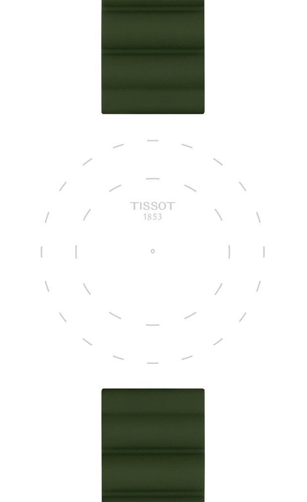 Tissot 22mm Official Khaki Silicone Strap