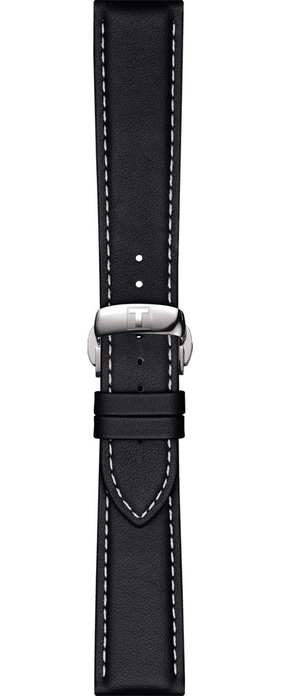 Tissot Official Strap 21mm in Black Leather