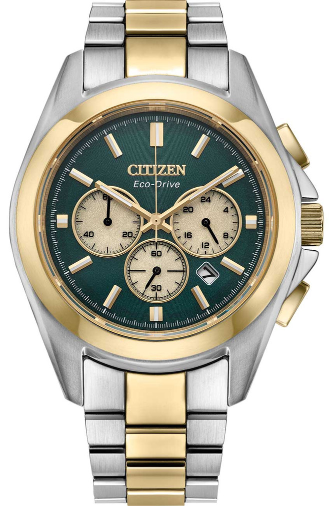 Citizen Sport Luxury Chronograph Watch 40.5mm with Green Dial
