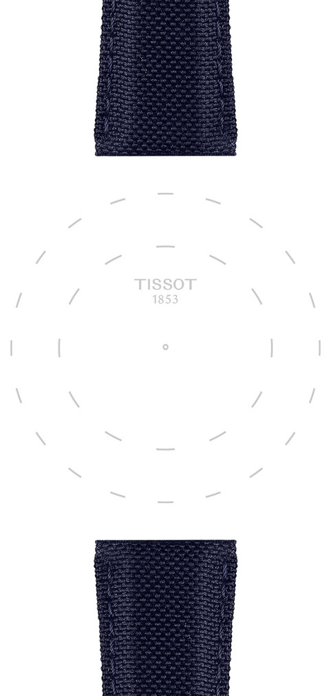 Tissot Official 21mm Strap in Blue Fabric