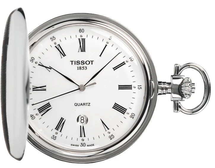 Tissot Savonnette Quartz Silver-Tone Pocket Watch, 48.5mm