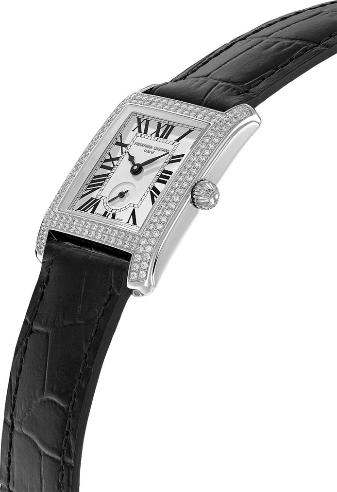 Frederique Constant Classics Carree Watch 36mm x 25mm with Silver Dial