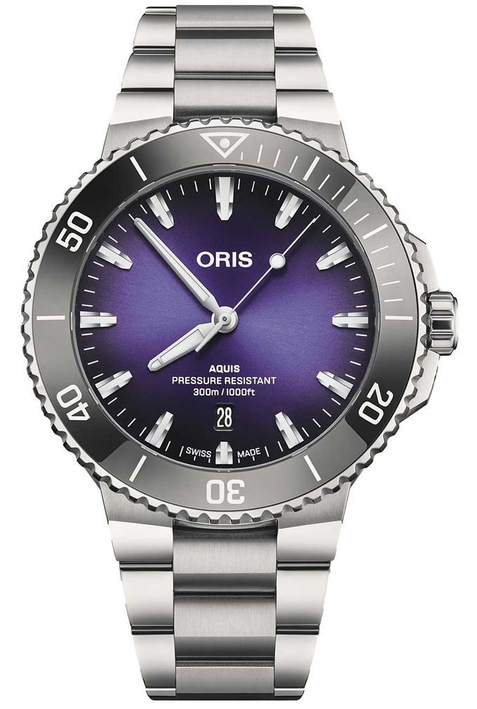 Oris Aquis Date Taste of Summer Watch 43.5mm with Purple Dial
