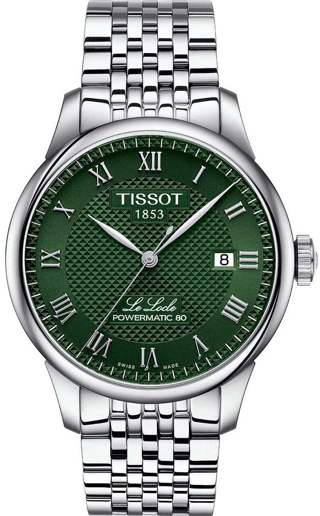 Tissot Le Locle Powermatic 80 Watch 39.3mm with Green Dial
