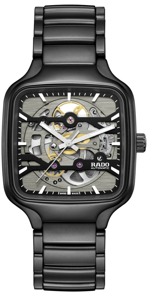 Rado True Square Auto Skeleton Watch 38mm with Grey Dial (1)