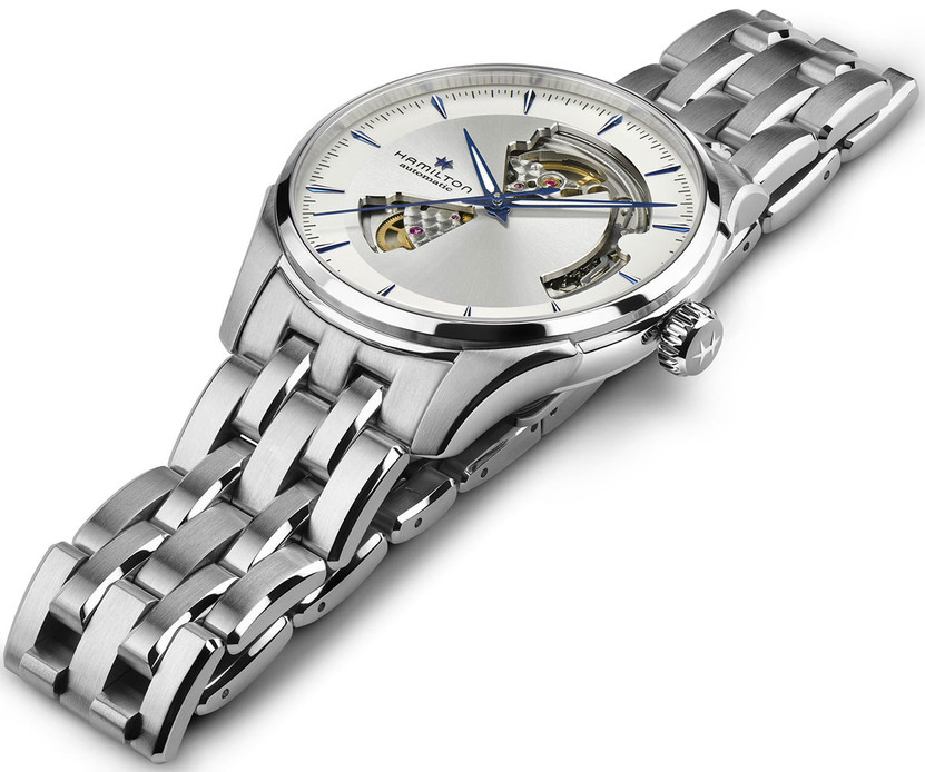 Hamilton Jazzmaster Open Heart Auto Silver Dial Stainless Steel Watch, 40mm