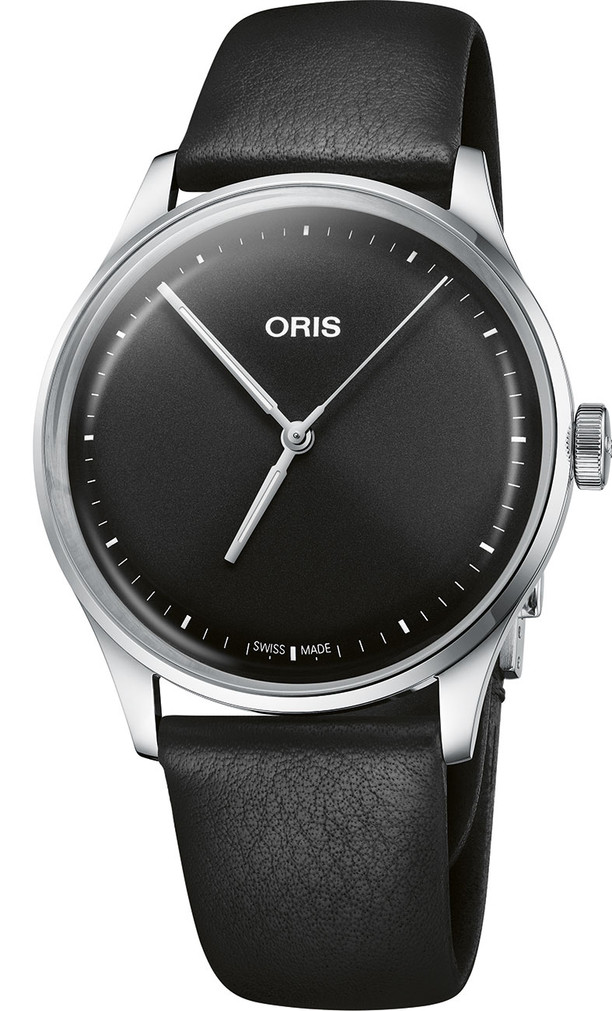 Oris Artelier S Watch 38mm with Black Dial and Leather Strap