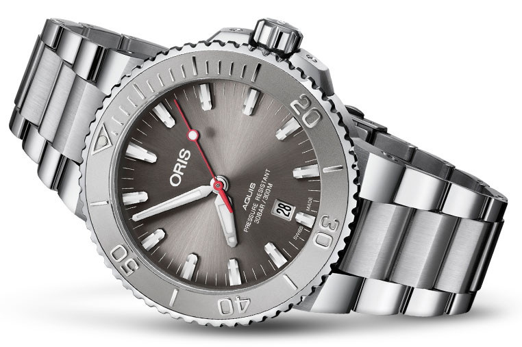 Oris Aquis Date Relief Stainless Steel Mens Watch