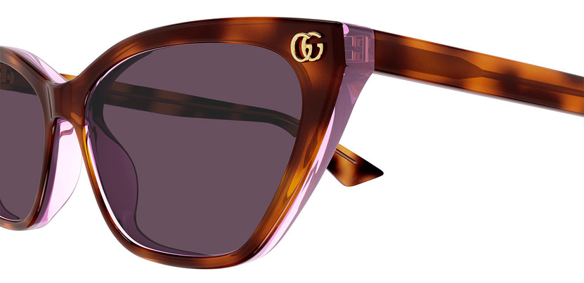 Gucci Emblem Sunglasses 58mm with Violet Lenses