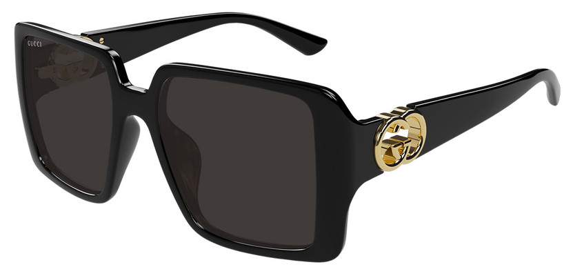 Gucci Emblem Oversized Sunglasses 54mm with Grey Lenses