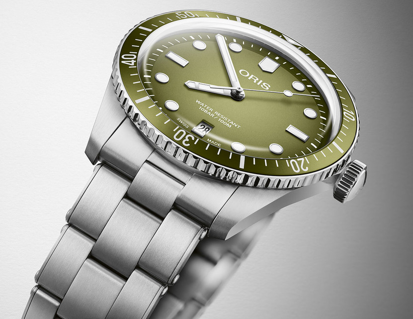 Oris Divers Sixty-Five Date Watch 40mm with Green Dial