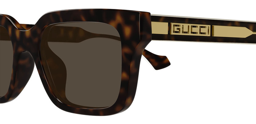 Gucci Lettering Sunglasses 55mm with Brown Lenses