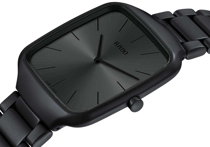 Rado Watch True Square Thinline Les Couleurs Le Corbusier 37mm with Black Dial
