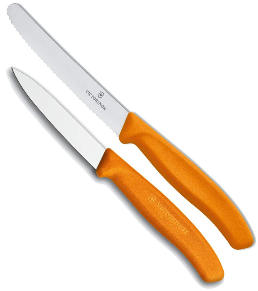 Victorinox Swiss Army Swiss Classic 2-Piece Orange Knife Set