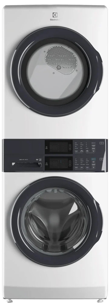 Electrolux Laundry Tower Single Unit Front Load 4.4 Cu. Ft. Washer  8 Cu. Ft. Gas Dryer in White