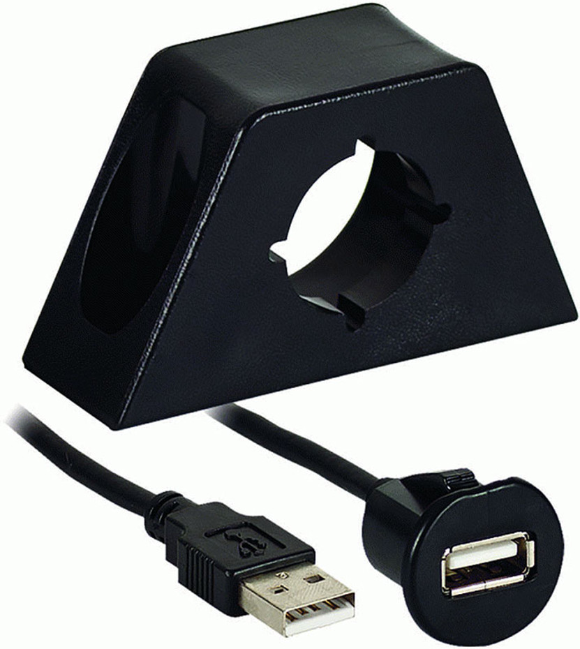 Metra Male USB To Female USB Jack With Mount