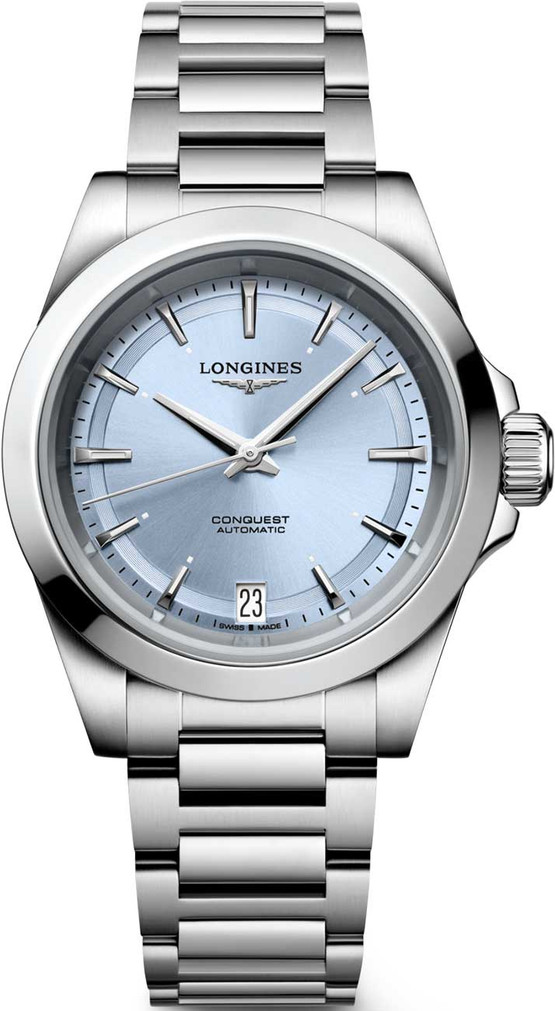 Longines Conquest Watch 34mm with Sunray Blue Dial