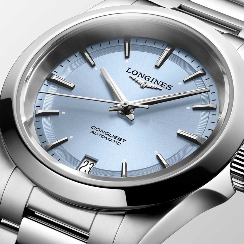 Longines Conquest Watch 34mm with Sunray Blue Dial