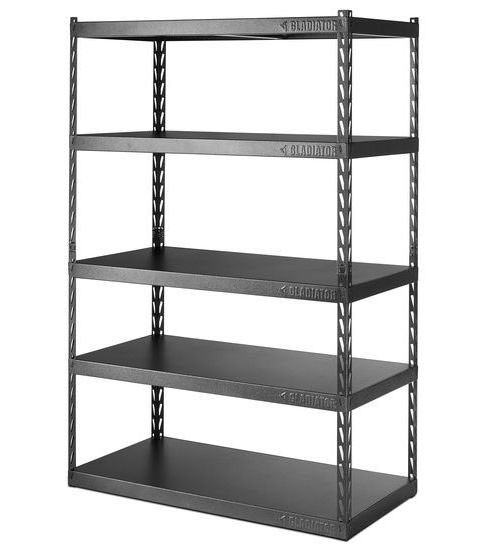 Gladiator Garageworks 48 Wide EZ Connect Rack With Five 24 Deep Shelves