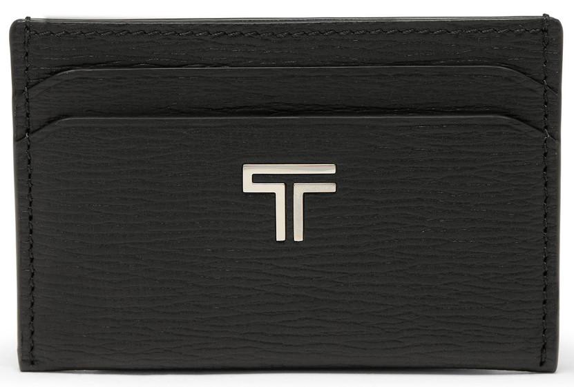 TUMI Turin Slim Card Case in Black Pebbled