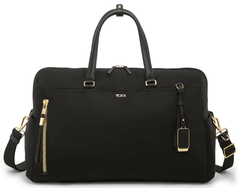 TUMI Voyageur Venice Duffel Bag in Black with Gold Hardware