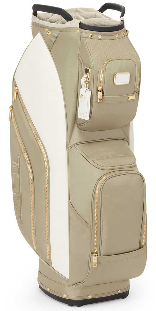 TUMI Golf Cart Bag Alpha in Off White and Tan