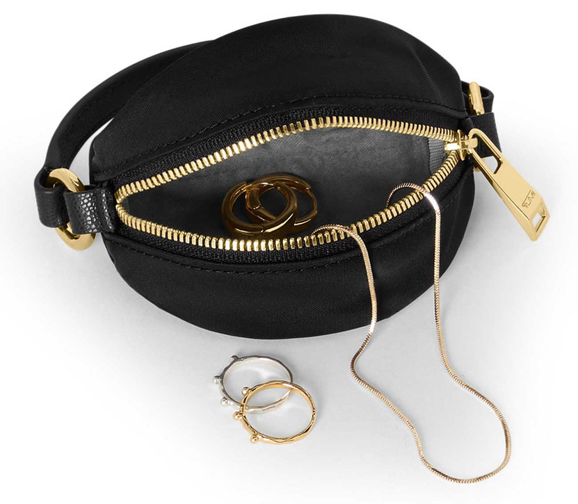 TUMI Tumi Charm Pouch in Black Gold