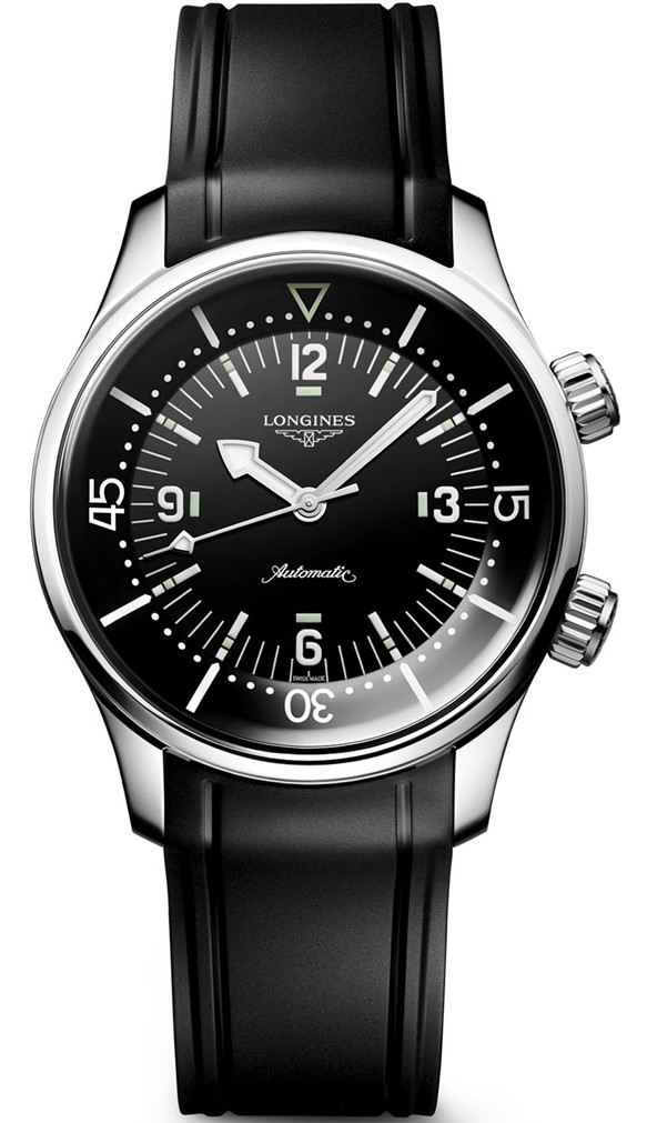Longines Legend Diver Watch 39mm with Black Dial (1)