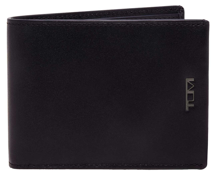 TUMI Nassau Double Billfold in Black Smooth