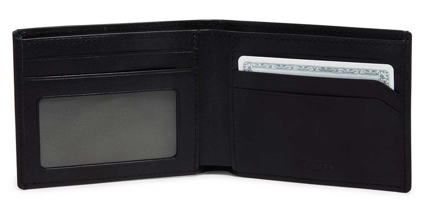 TUMI Nassau Double Billfold in Black Smooth