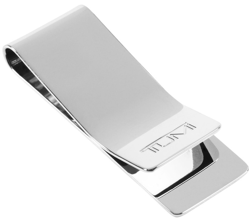 TUMI Nassau Silver Ballistic Etched Money Clip