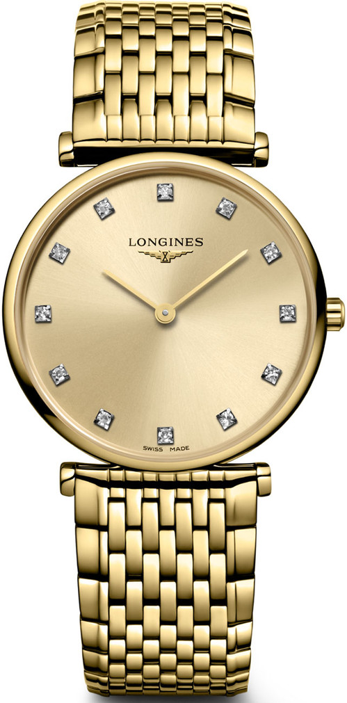 Longines La Grande Classique 29mm Watch with Gold Dial with Diamonds