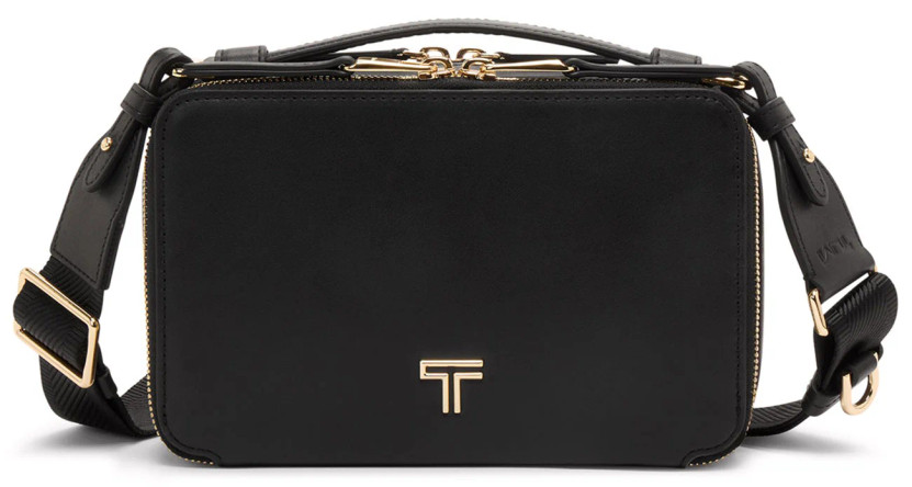 TUMI Voyageur Myla Crossbody in Black and Light Gold