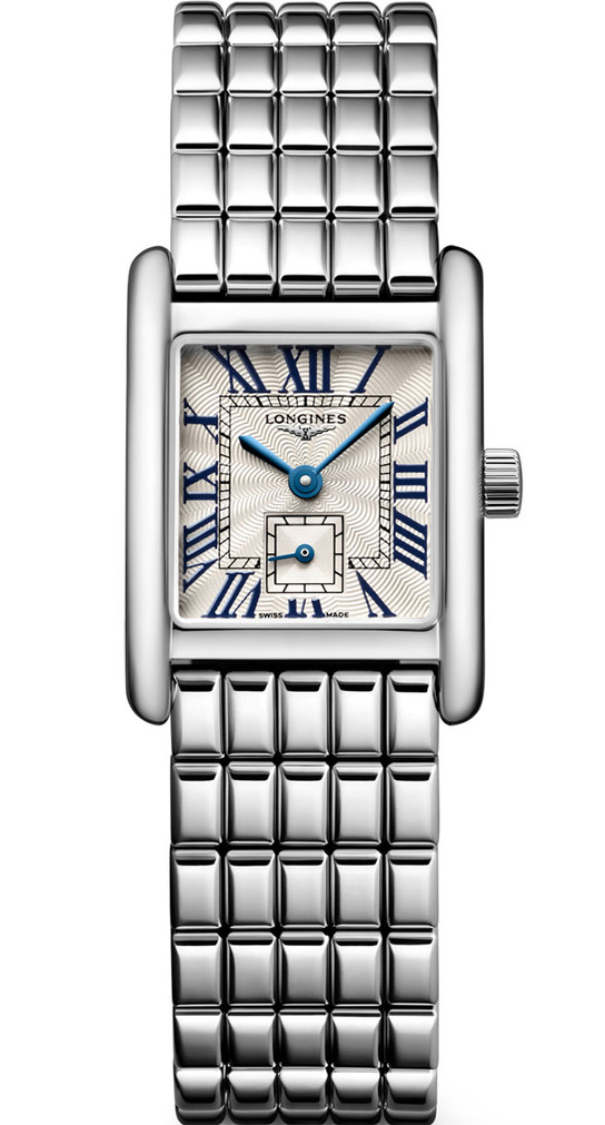 Longines Mini DolceVita 21mm x 29mm Watch with Silver Dial and SS Bracelet