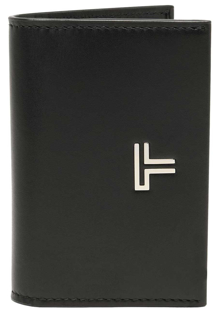 TUMI Turin Compact Card Case in Black Noir