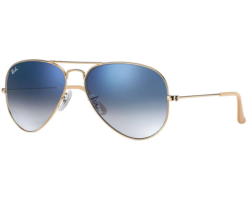 Ray-Ban Aviator Gold Sunglasses, Gradient Lenses, 58mm