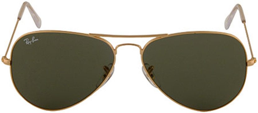 Ray-Ban Aviator Arista Gold Sunglasses, Green Lenses, 58mm
