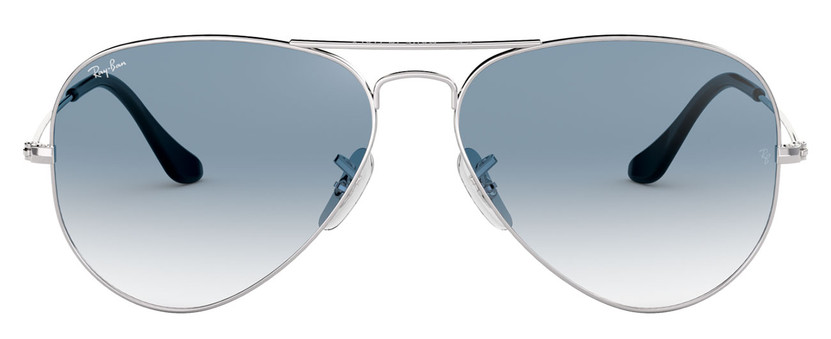 Ray-Ban Sunglasses Aviator Large Metal 58mm with Light Blue Gradient Lenses