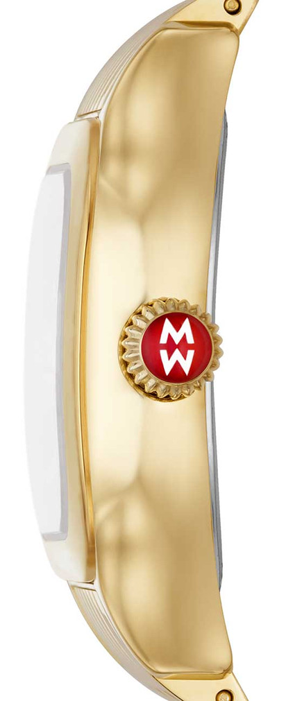Michele Meggie Watch 29mm with Diamond Dial in 18K Gold-Plated