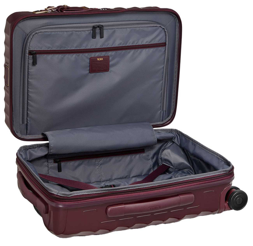 TUMI 19 Degree International Carry-On Expandable and 4 Wheeled in Wine