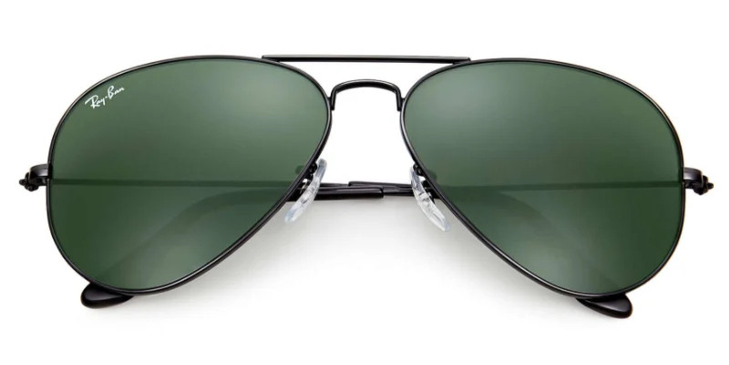 Ray-Ban Aviator Icons Classic Sunglasses, Black Frames, 58mm