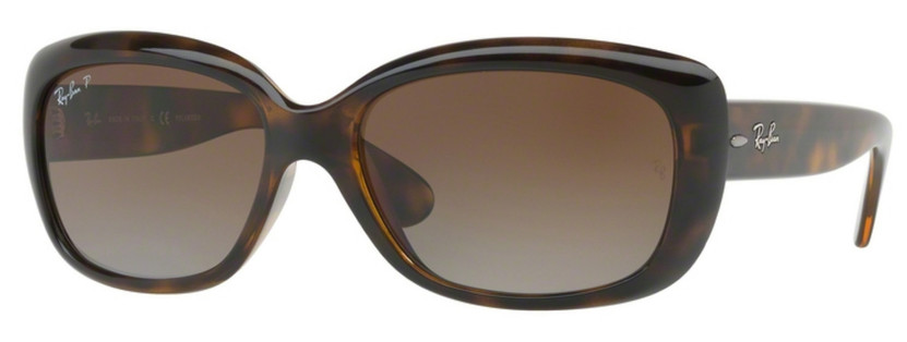 Ray-Ban RB4101 Jackie Ohh Tortoise Polarized Brown Gradient Sunglasses, 58mm