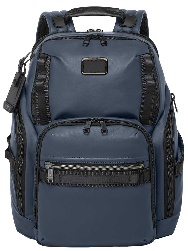 TUMI Alpha Bravo Search Backpack in Navy Coated Canvas