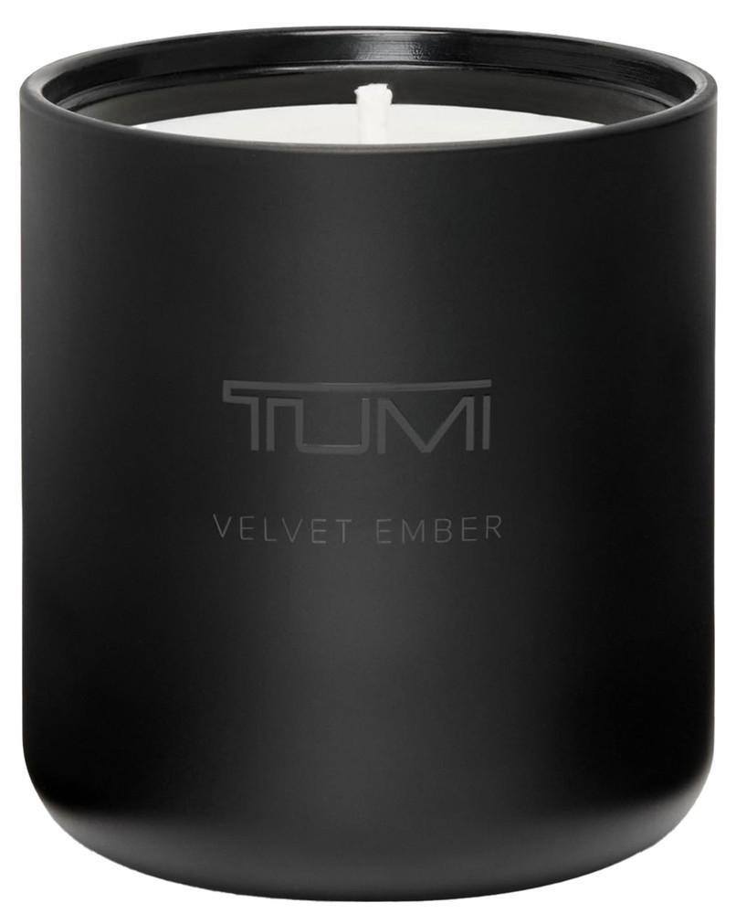 TUMI Fragrance Velvet Ember Classic Candle, 8 oz in Matte Black